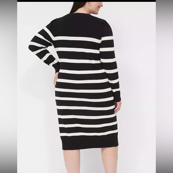 Lane Bryant Plus Size Dress Color Black & White Size 14/16 - Picture 4 of 8